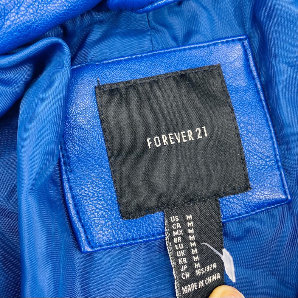 Faux Leather Zip Motorcycle Jacket - Picture 6 of 6
